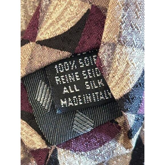 Vintage Today’s Man Silk Tie Lot (2) – Made in Italy – Bold Geometric Patterns - Picture 5 of 5